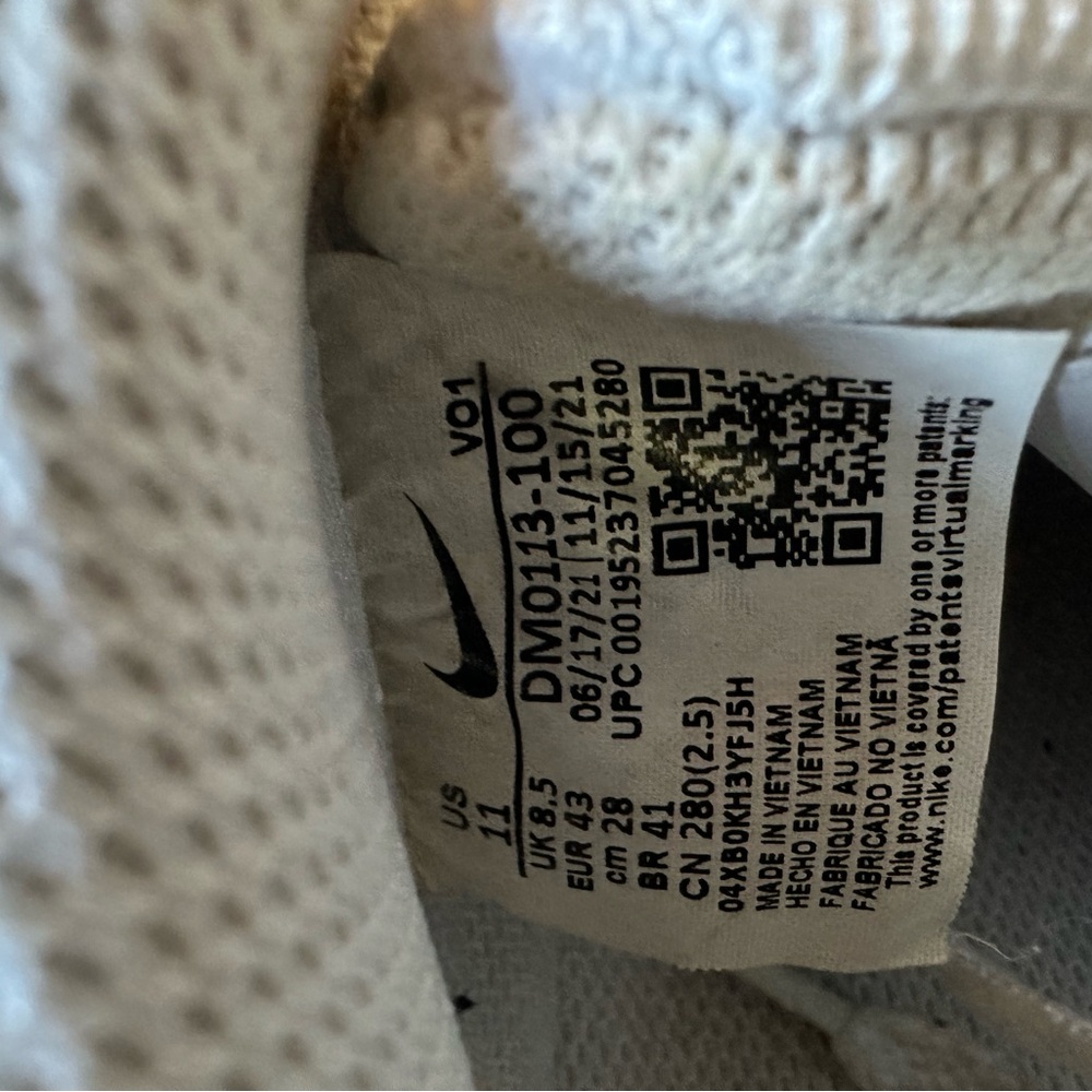 Nike Air Force 1 Sage Low White Platform Sneakers Women’s 11 - Picture 5 of 7